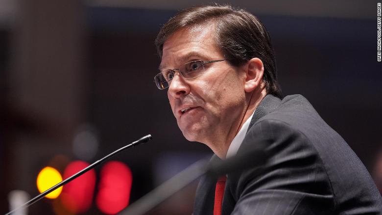 Secretary of Defense Mark Esper testifies during a House Armed Services Committee hearing on July 9, 2020 in Washington, DC. CNN