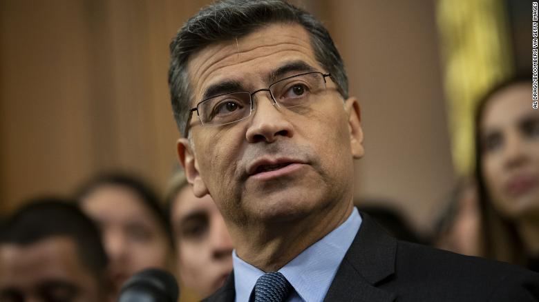 Xavier Becerra, California's attorney general, speaks during a news conference on Capitol Hill in Washington, DC. (CNN)