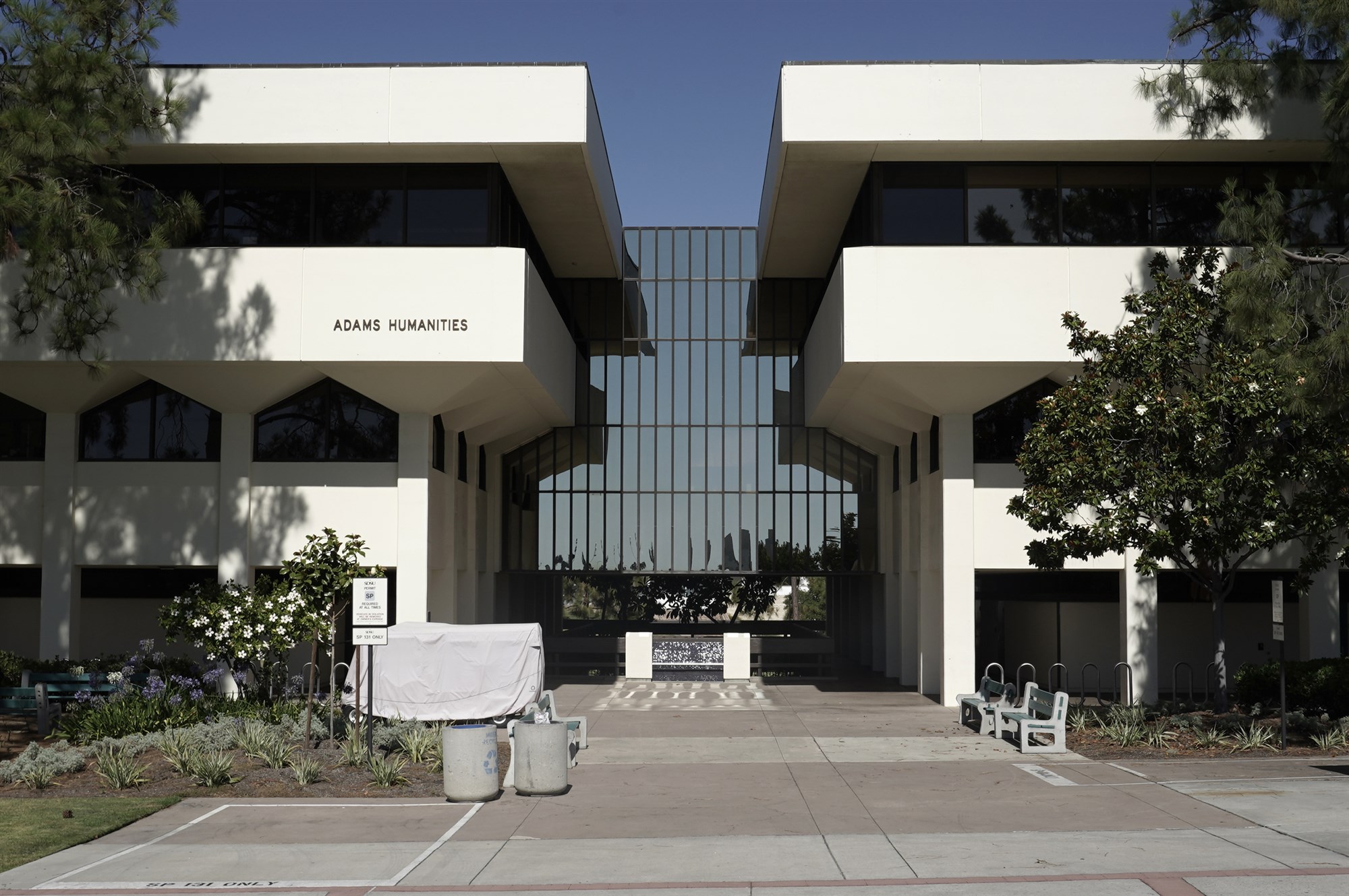 The Adams Humanities Building on the campus of San Diego State University (SDSU), part of the California State University (CSU) system, in San Diego, on July 9, 2020.Bing Guan / Bloomberg via Getty Images file