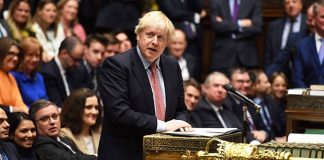 Thủ tướng B.Johnson phát biểu ý kiến về Brexit tại Hạ viện Anh. Ảnh: NBC NEWS